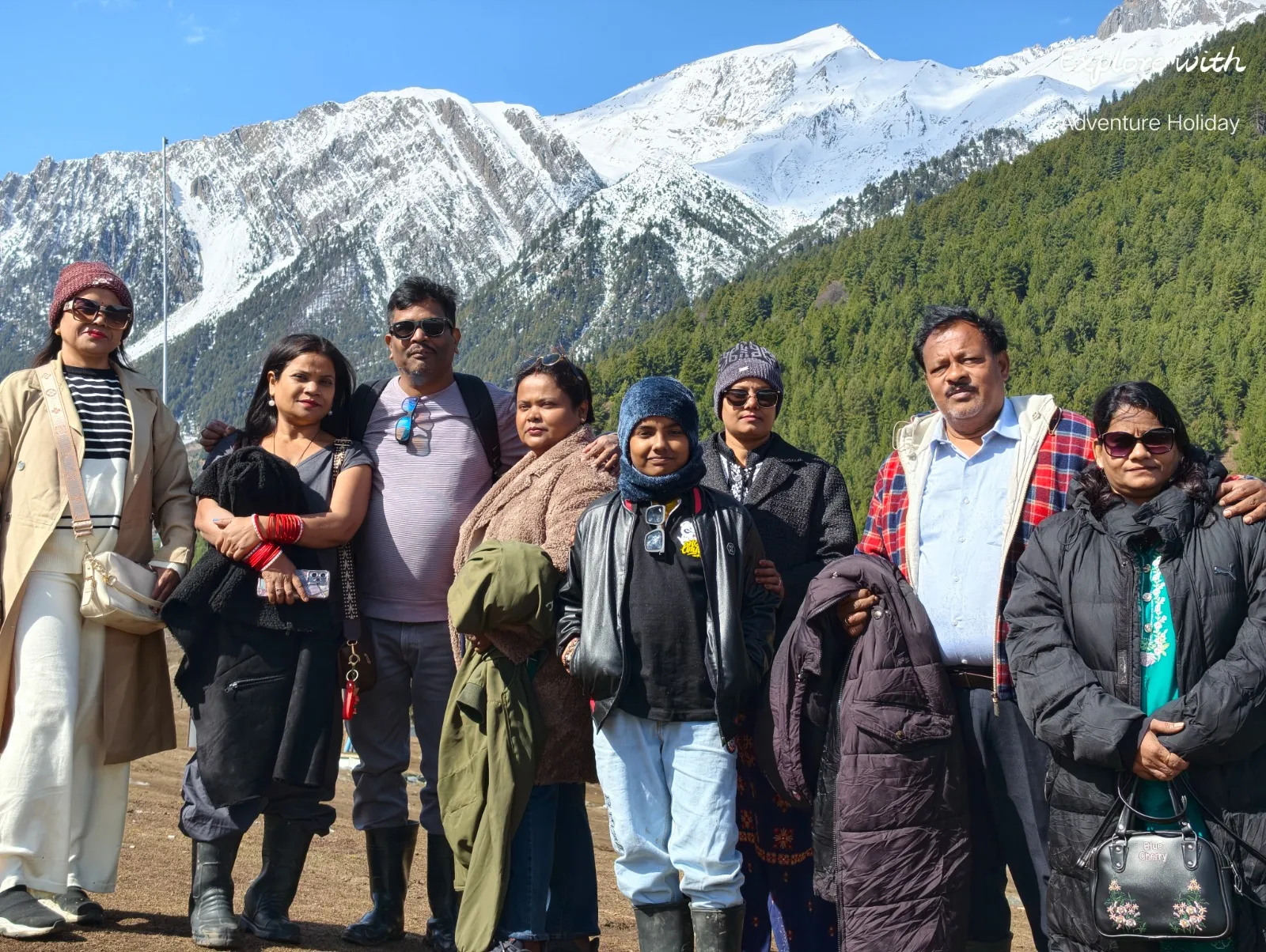 Adventure Holiday group during the Kashmir tour