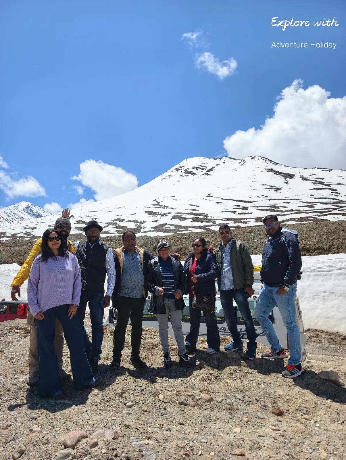 Adventure Holiday group during the Spiti Valley tour