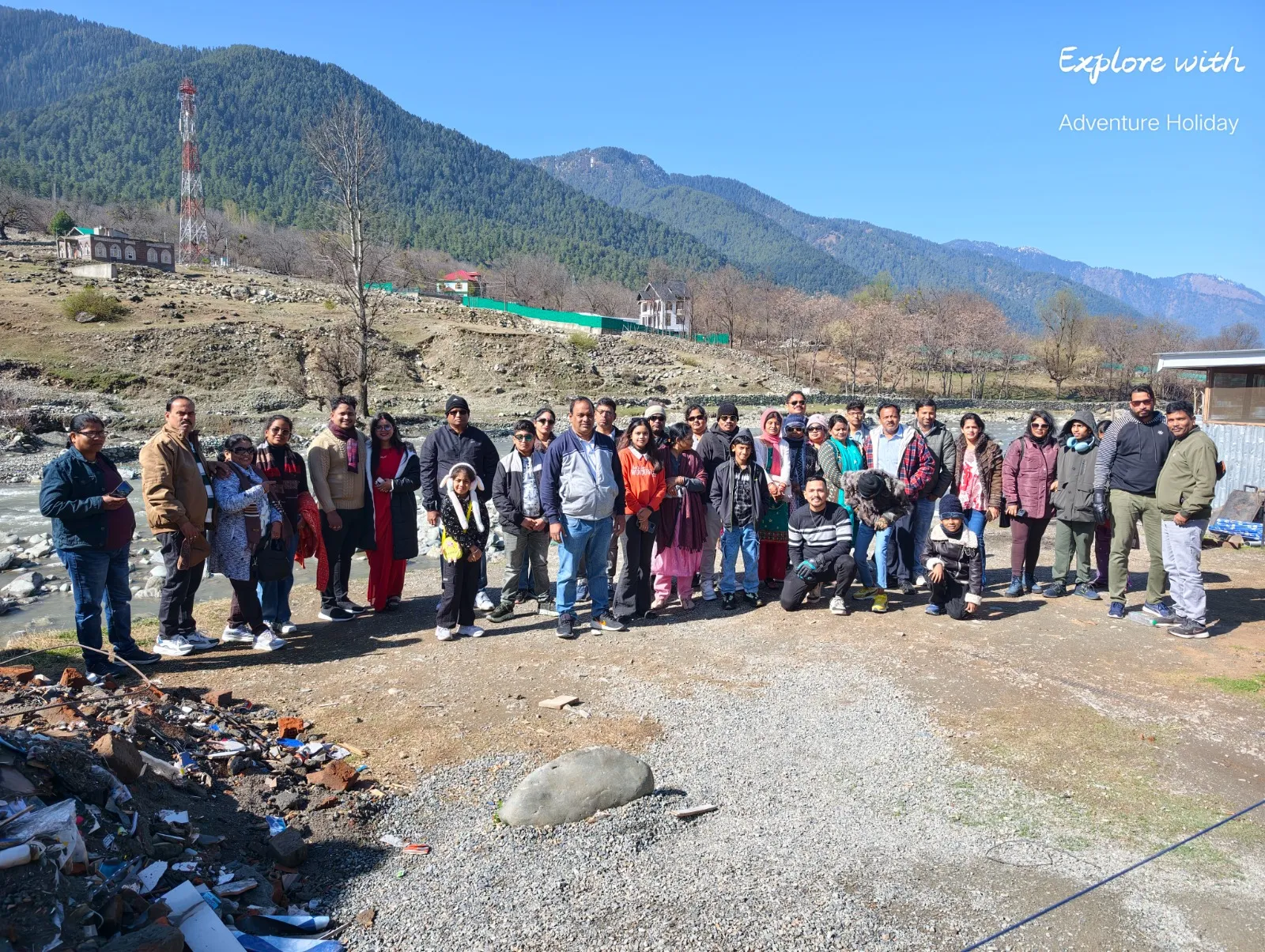 Adventure Holiday group during the Kashmir tour