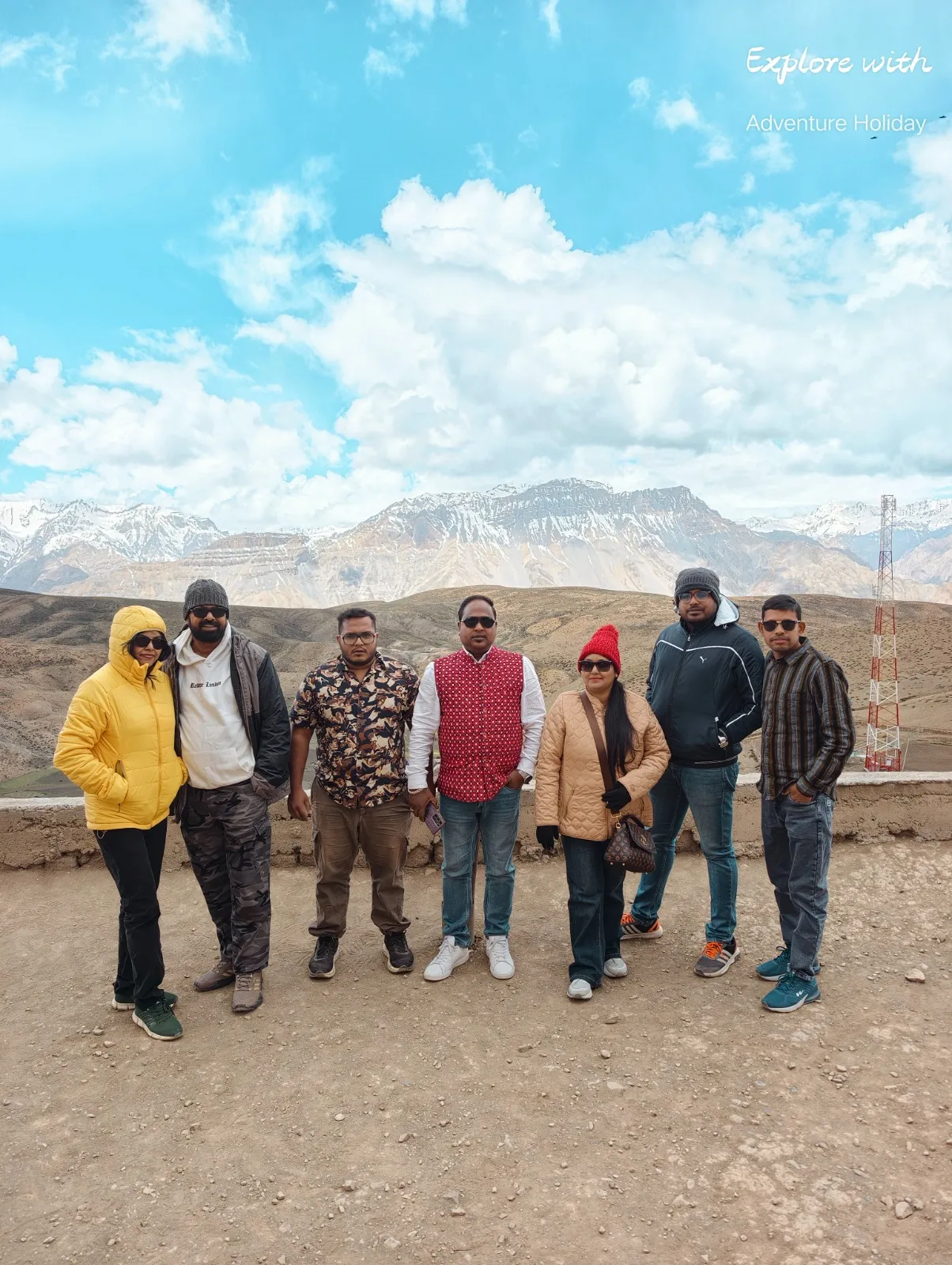 Adventure Holiday group during the Spiti Valley tour